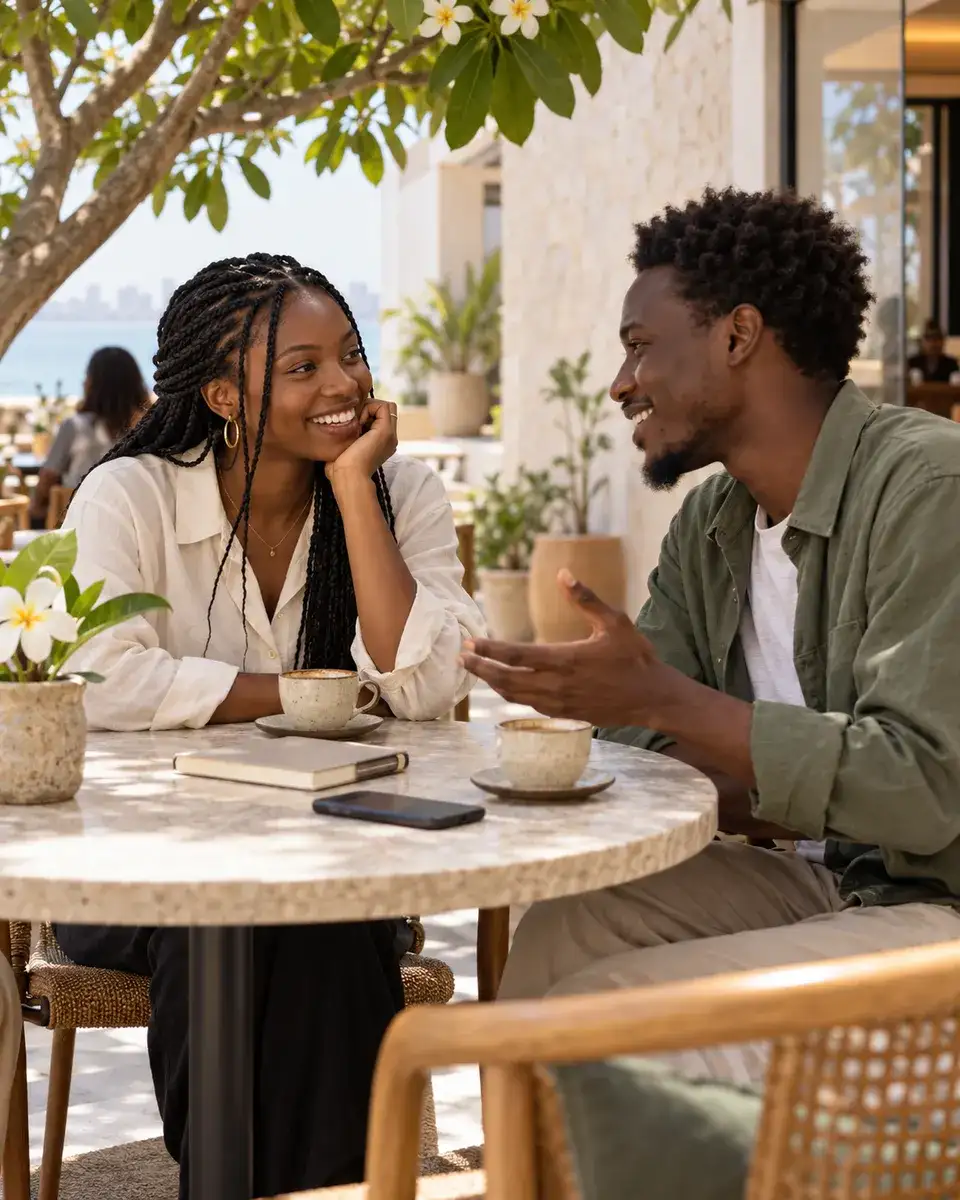 Discussion autour d’un café